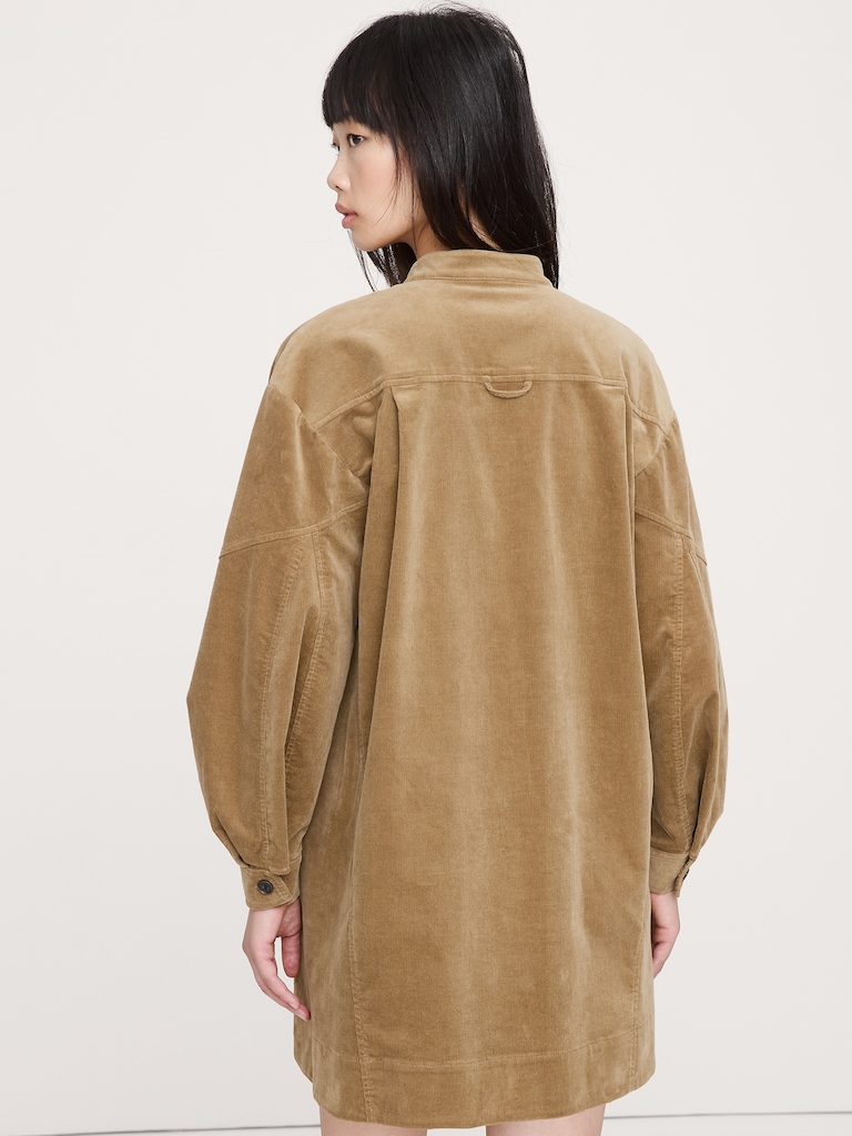 Corduroy Popover Shift Dress