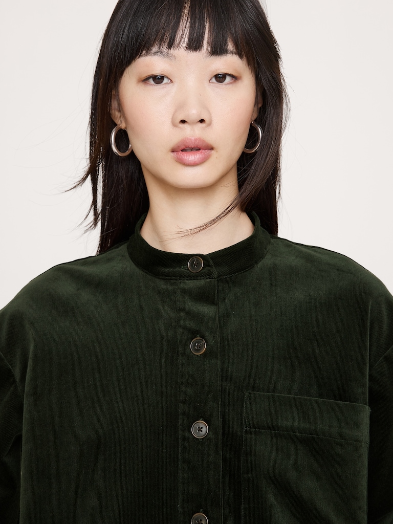Corduroy Popover Shift Dress