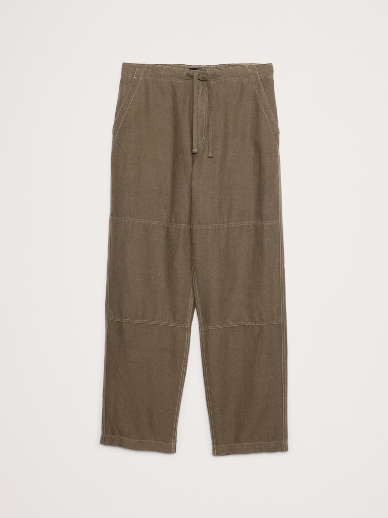 Linen-Cotton Pull-On Pant