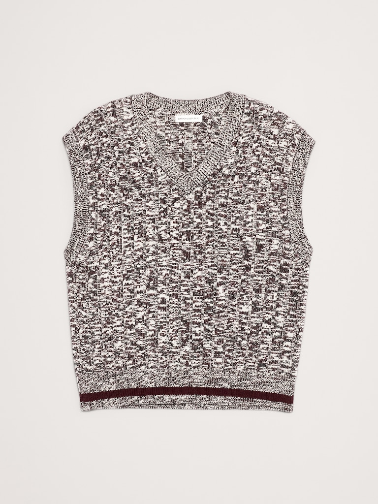 Marled Merino-Blend Sweater Vest