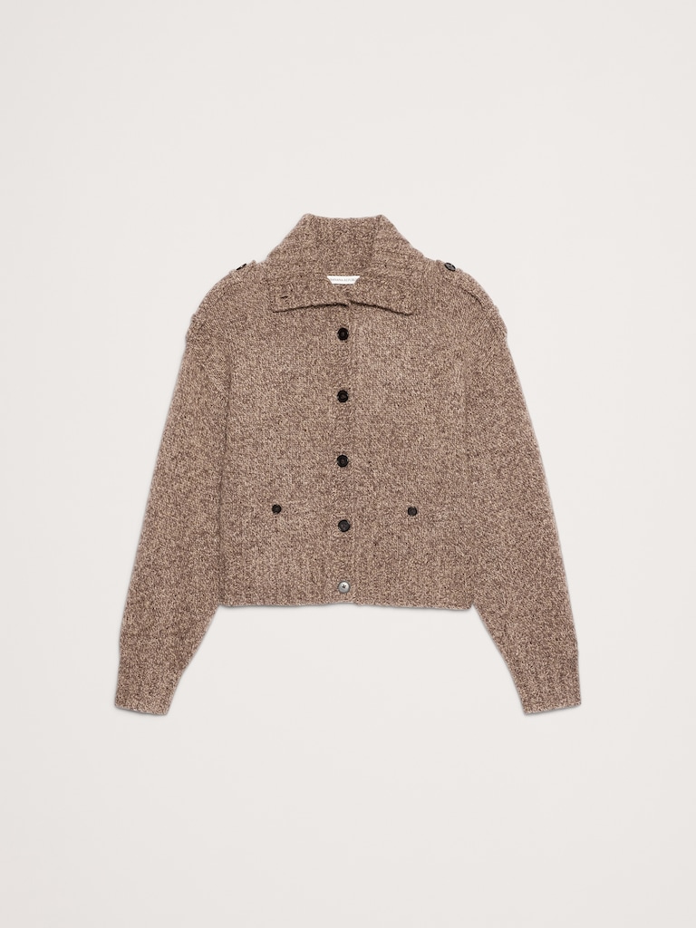 Marled Cashmere-Merino Blend Cardigan