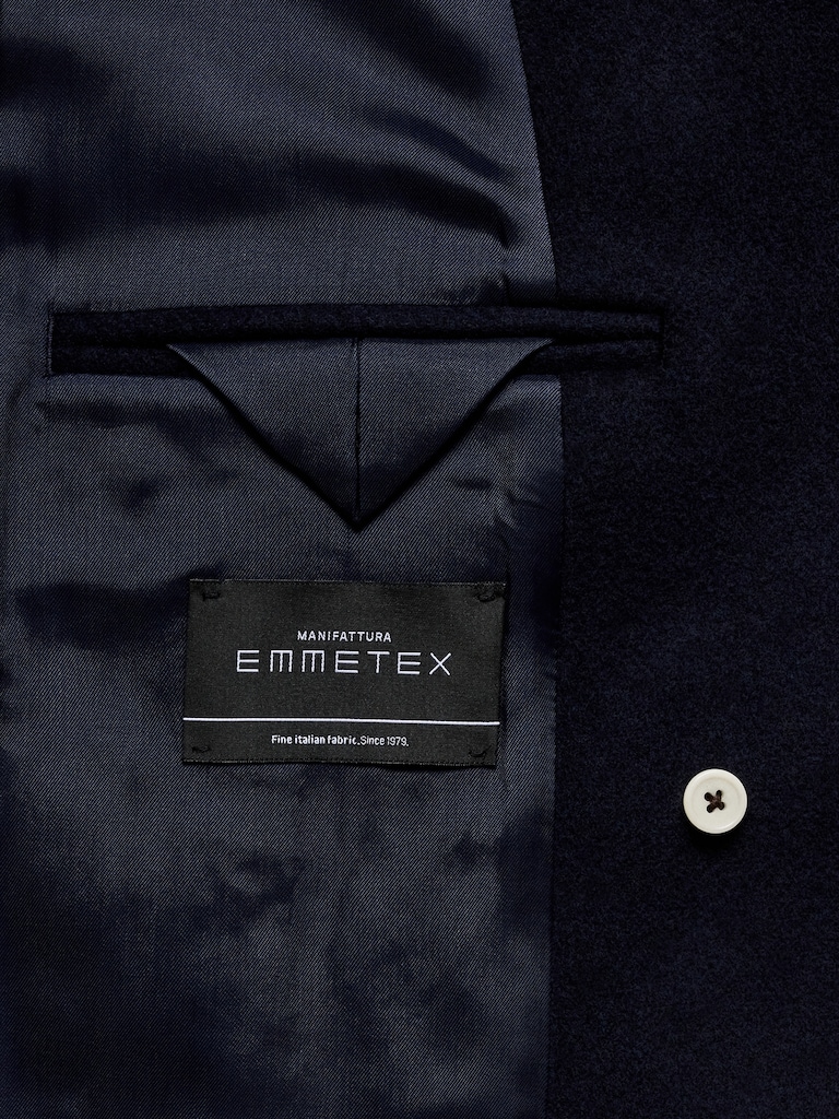 Italian Melton Wool-Blend Peacoat