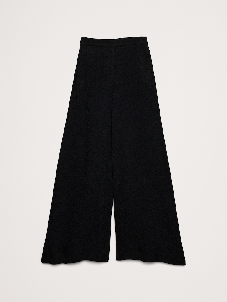 High-Rise Wide-Leg Crepe Palazzo Pant