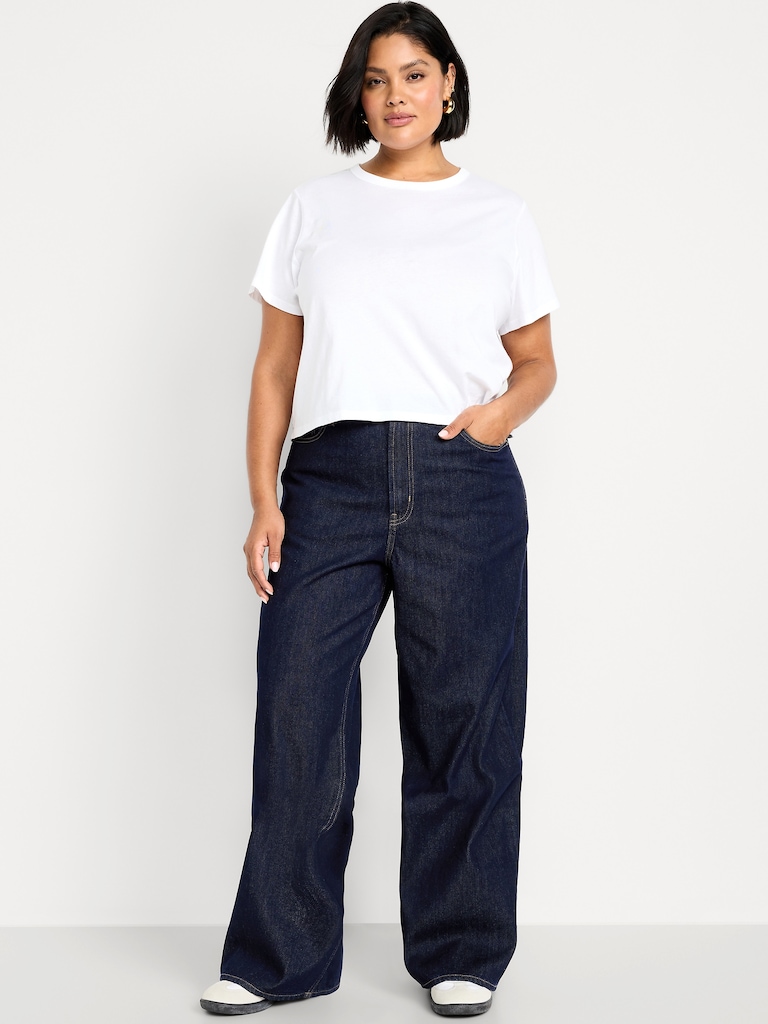High-Waisted Baggy Wide-Leg Jeans
