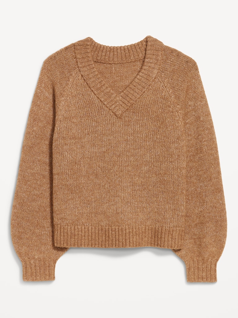 Cozy Cropped V-Neck Sweater