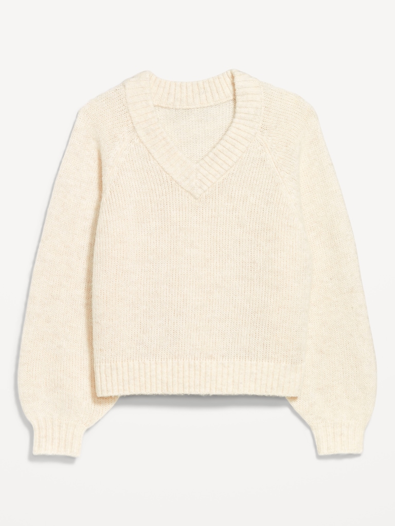 Cozy Cropped V-Neck Sweater