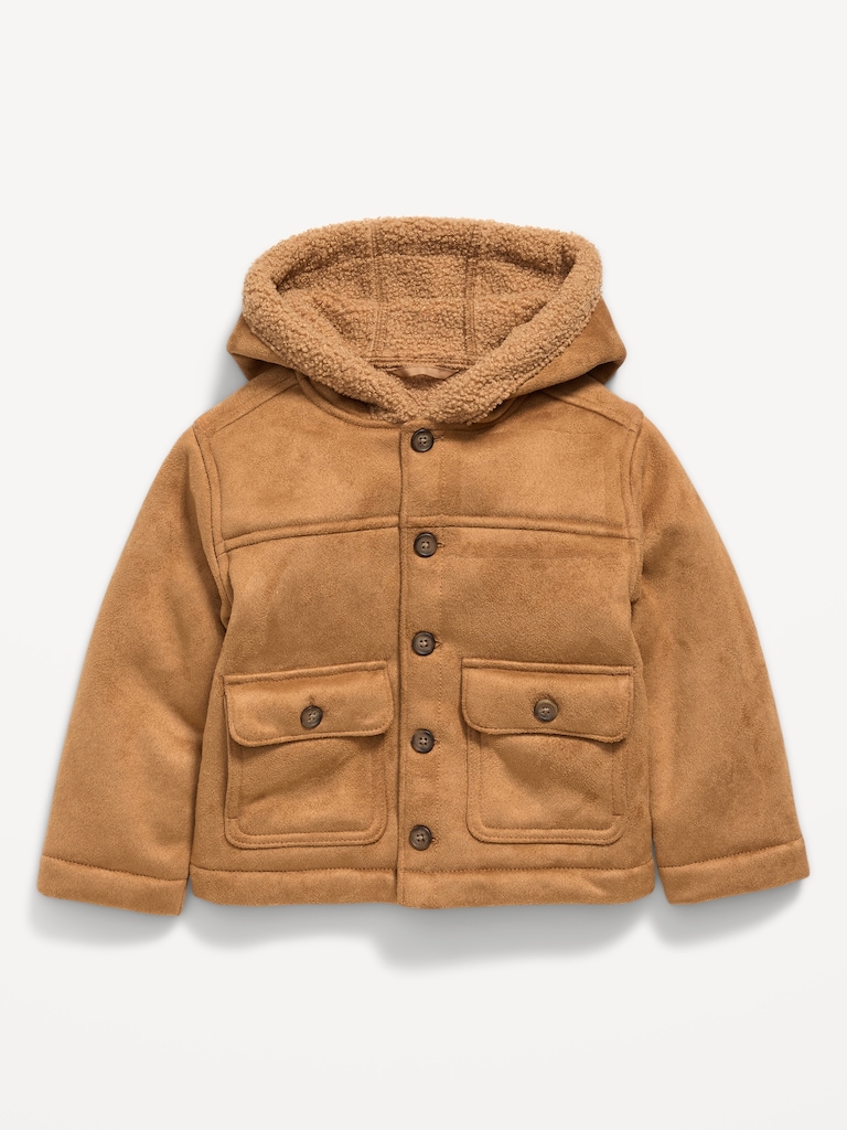 Cozy Unisex Hooded Sherpa Jacket for Toddler