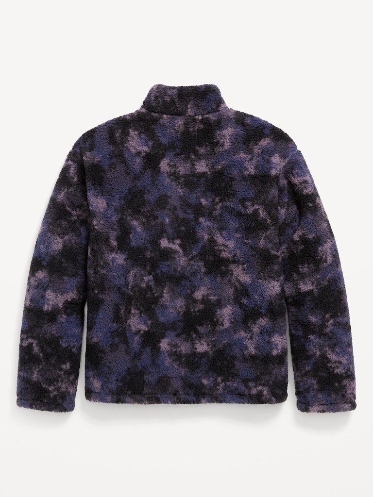 Printed Sherpa Zip Jacket for Boys