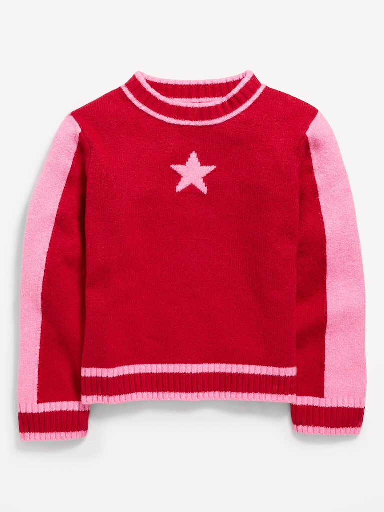 SoSoft Color-Block Mock-Neck Sweater for Girls