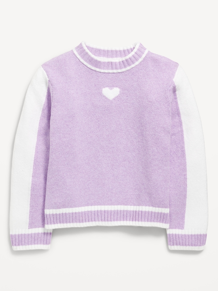 SoSoft Color-Block Mock-Neck Sweater for Girls