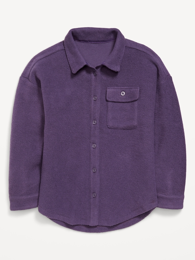 Cozy Oversized Shacket for Girls