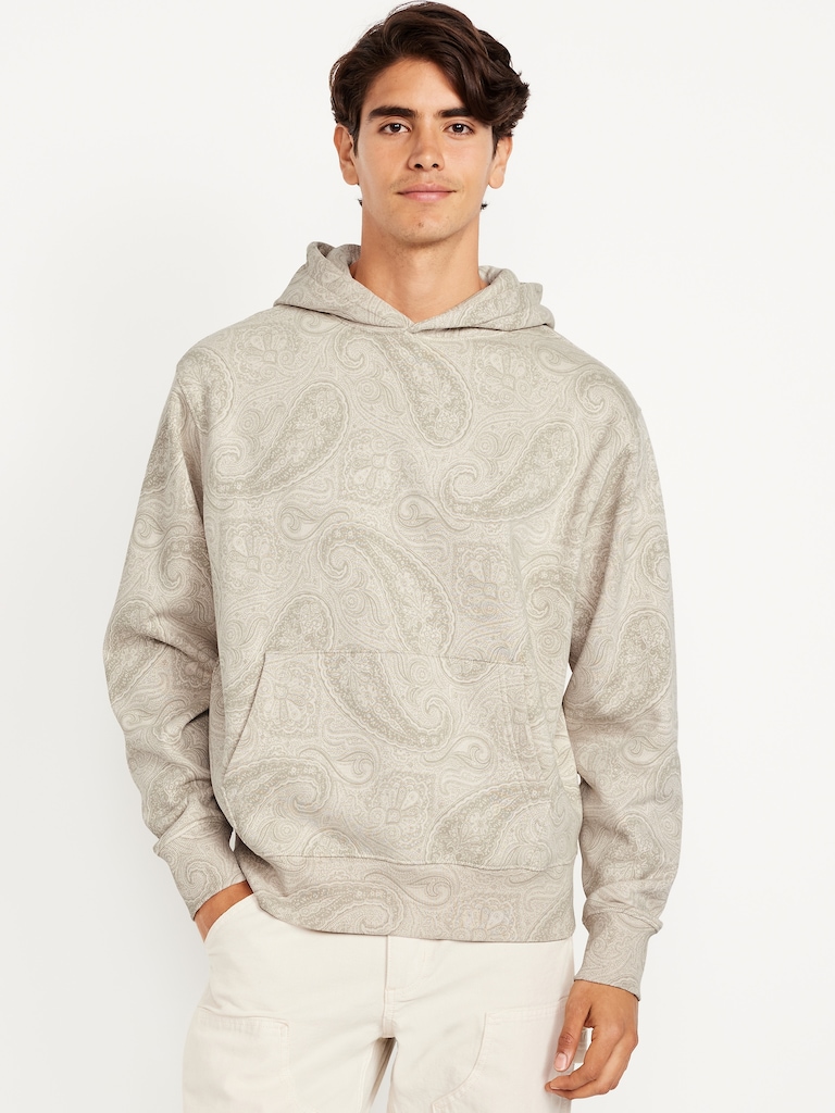 Oversized Rotation Printed Popover Hoodie