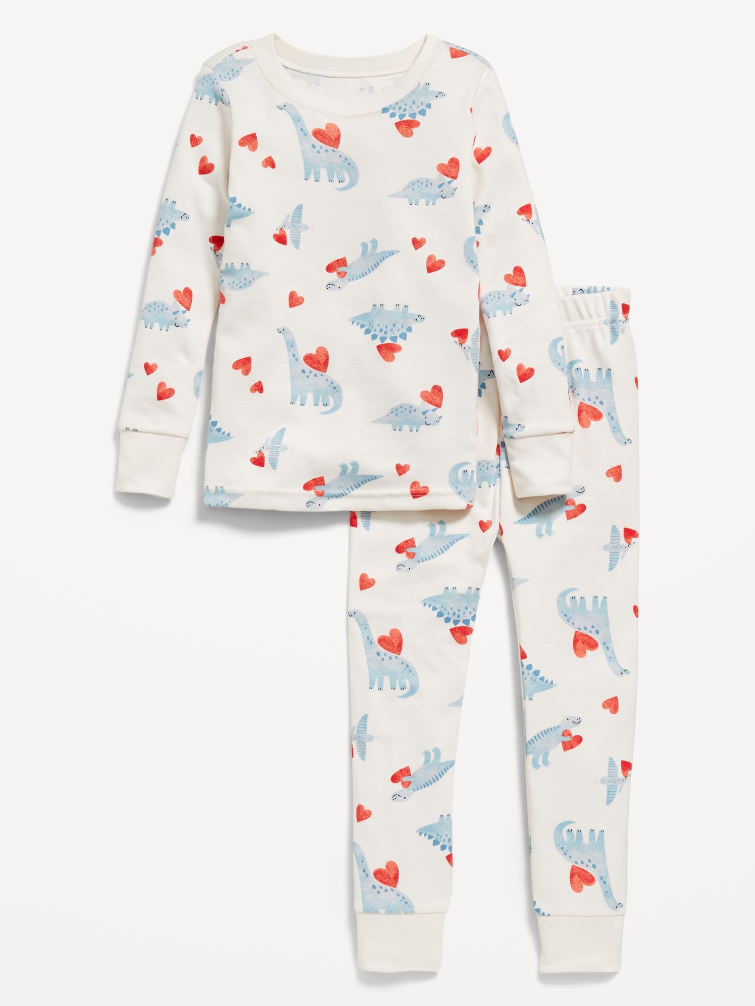 thumbnail image 2 of Trsenvrml Girls Pajamas Sets For Kids Button Down Pjs Heart Print Long Sleeve Teen Lounge Set Size 7-16 Years (Orange, 7-8T 2 of 9