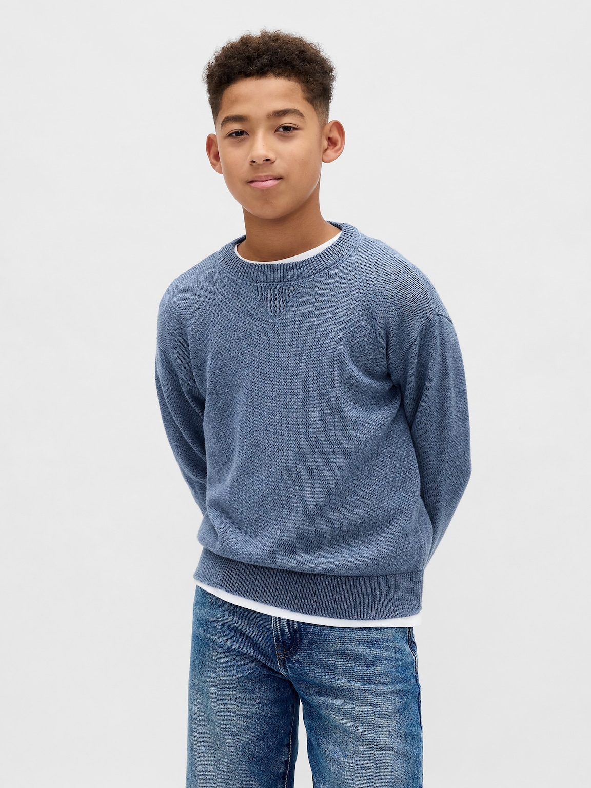 Kids Relaxed Crewneck Sweater