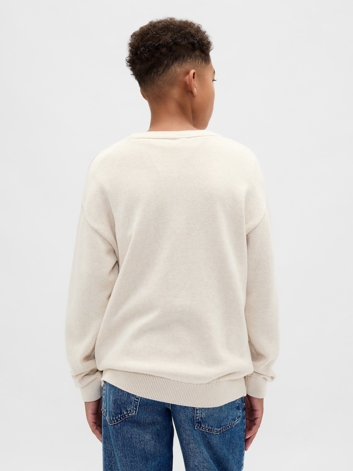 Kids Relaxed Crewneck Sweater
