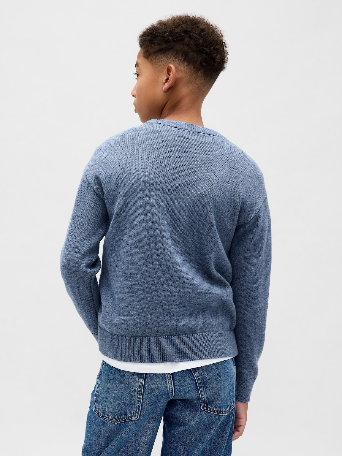 Kids Relaxed Crewneck Sweater