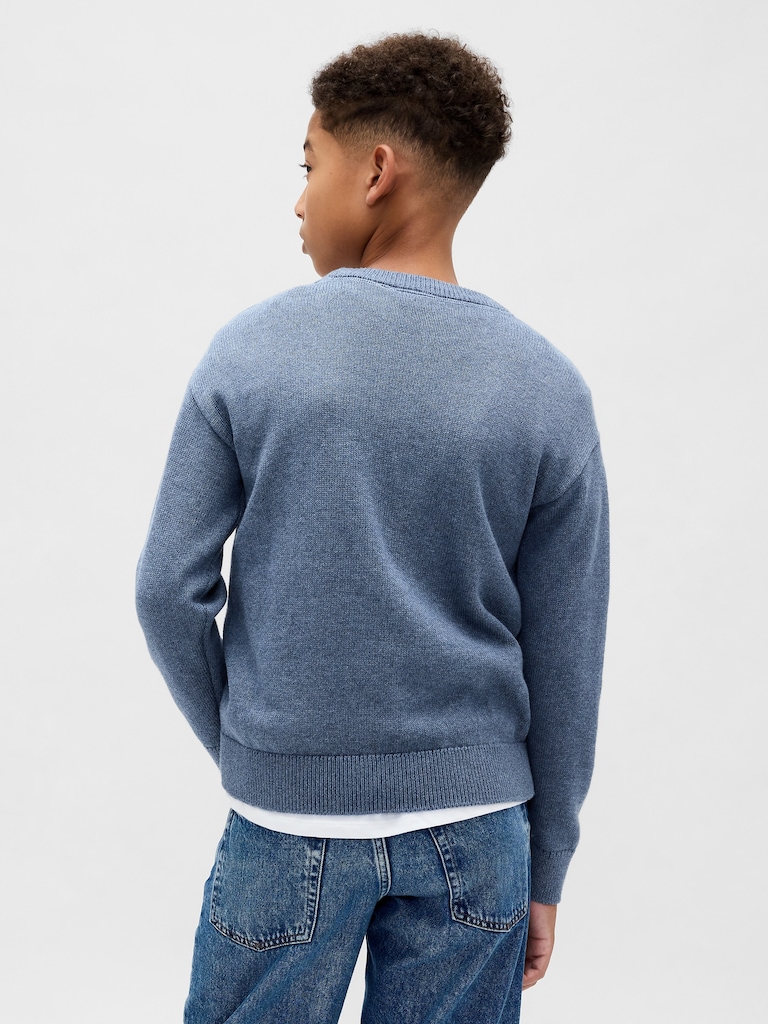 Kids Relaxed Crewneck Sweater