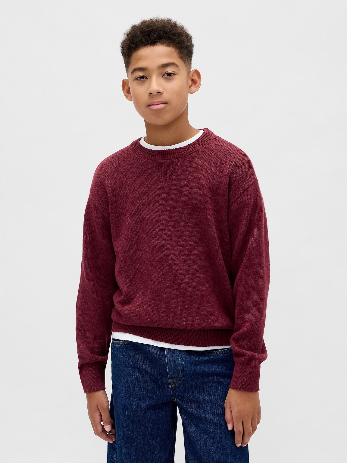 Kids Relaxed Crewneck Sweater