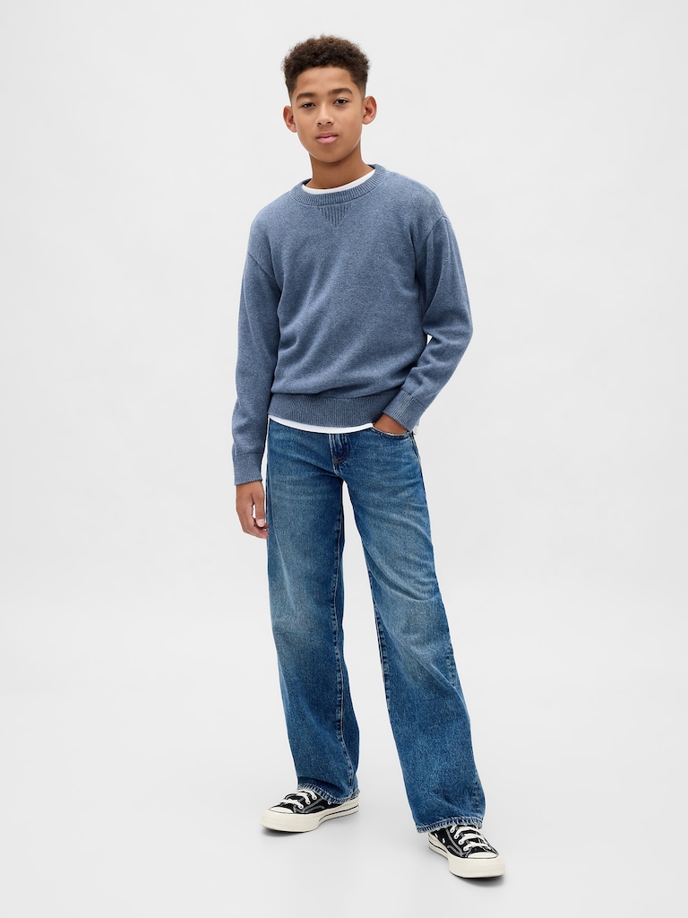 Kids Relaxed Crewneck Sweater