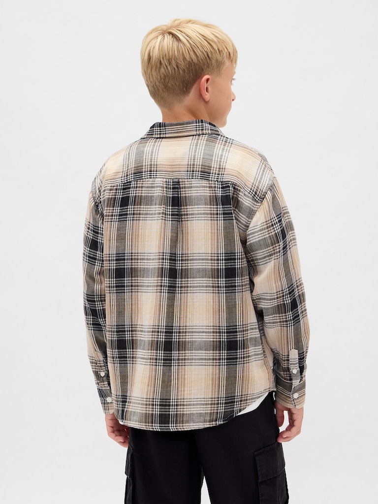 Kids Relaxed Plaid Shirt