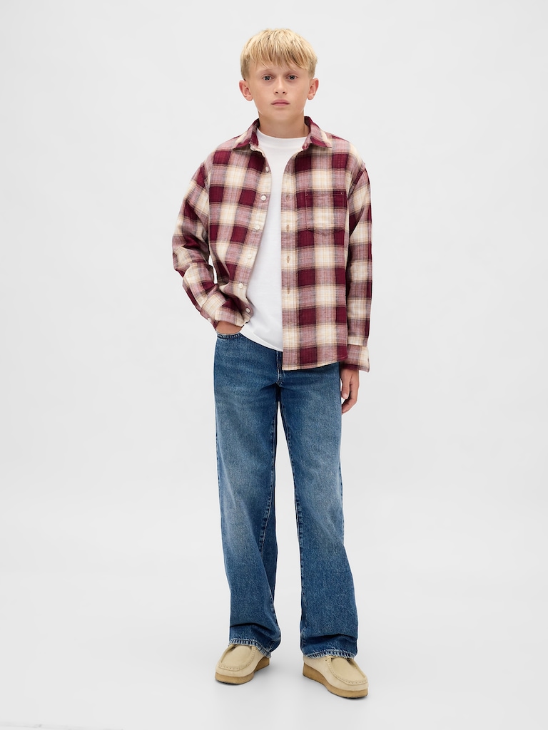 Kids Relaxed Plaid Shirt