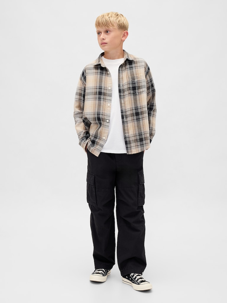 Kids Relaxed Plaid Shirt