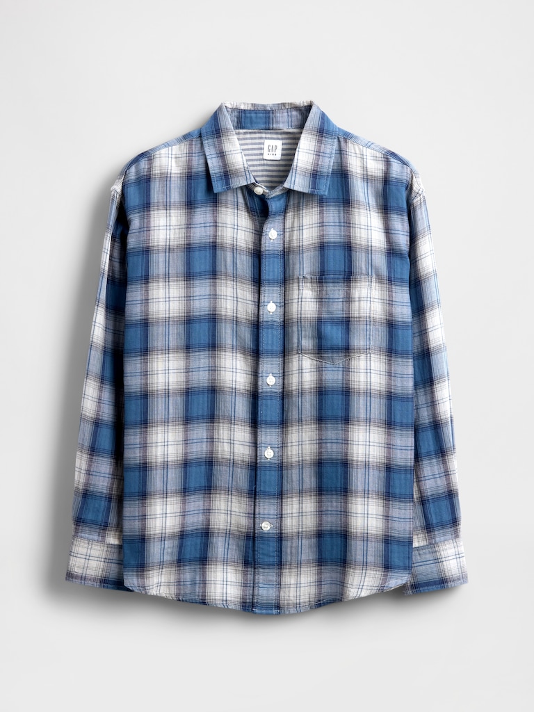 Kids Relaxed Plaid Shirt