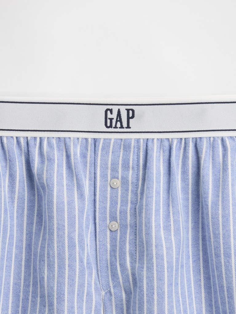 Logo Flannel Boxer Shorts