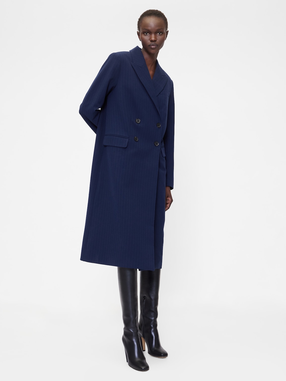GapStudio Double-Breasted Tailored Car Coat