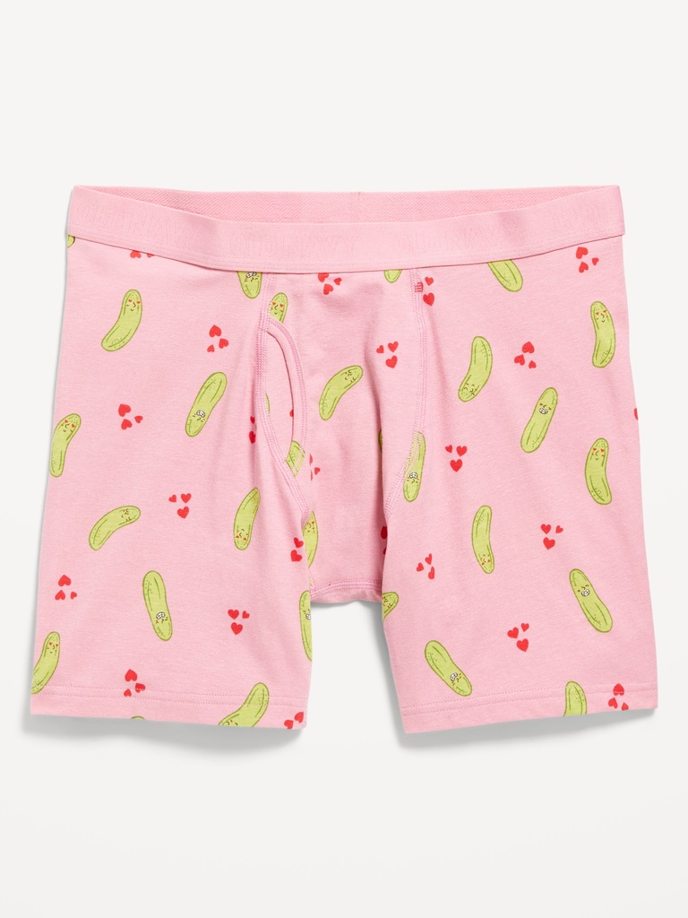 Soft-Washed Valentine Print Boxer Briefs -- 6.25-inch inseam