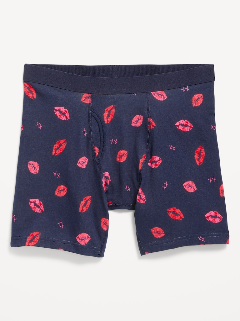 Soft-Washed Valentine Print Boxer Briefs -- 6.25-inch inseam
