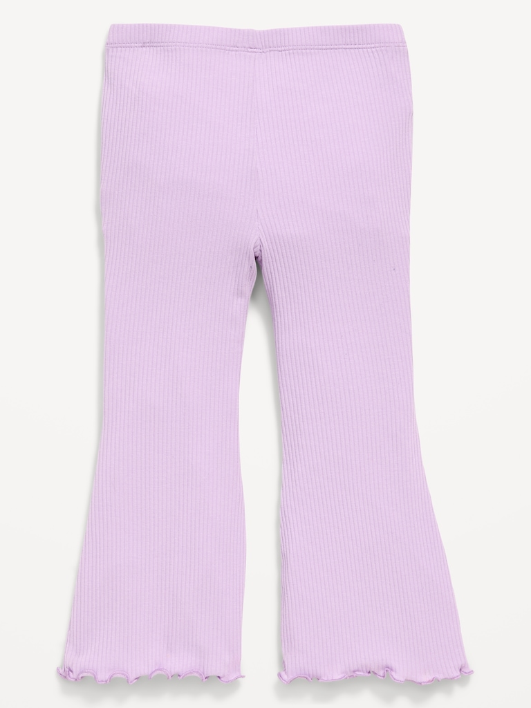 Ribbed Flared Leggings for Toddler Girls