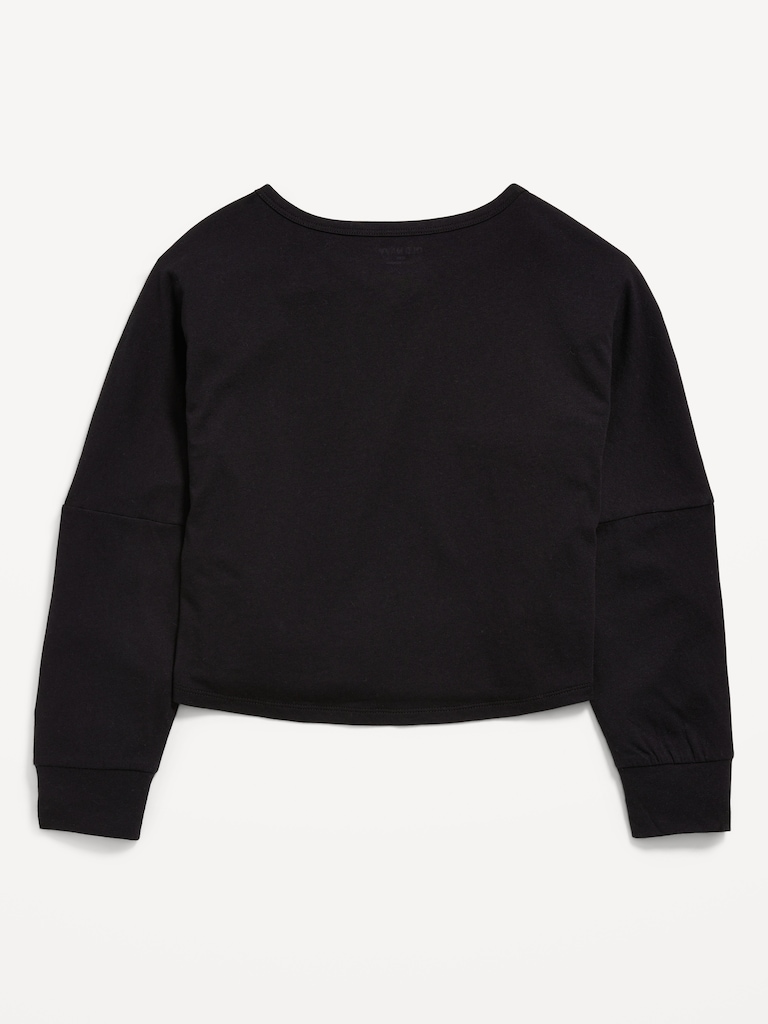 Long-Sleeve Cropped Top for Girls