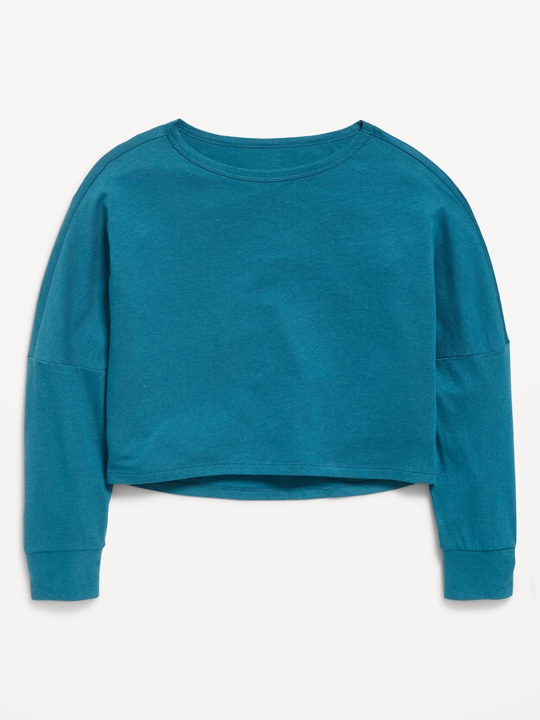 Long-Sleeve Cropped Top for Girls