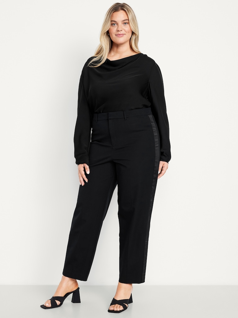 High-Waisted Pixie Loose Straight Pants