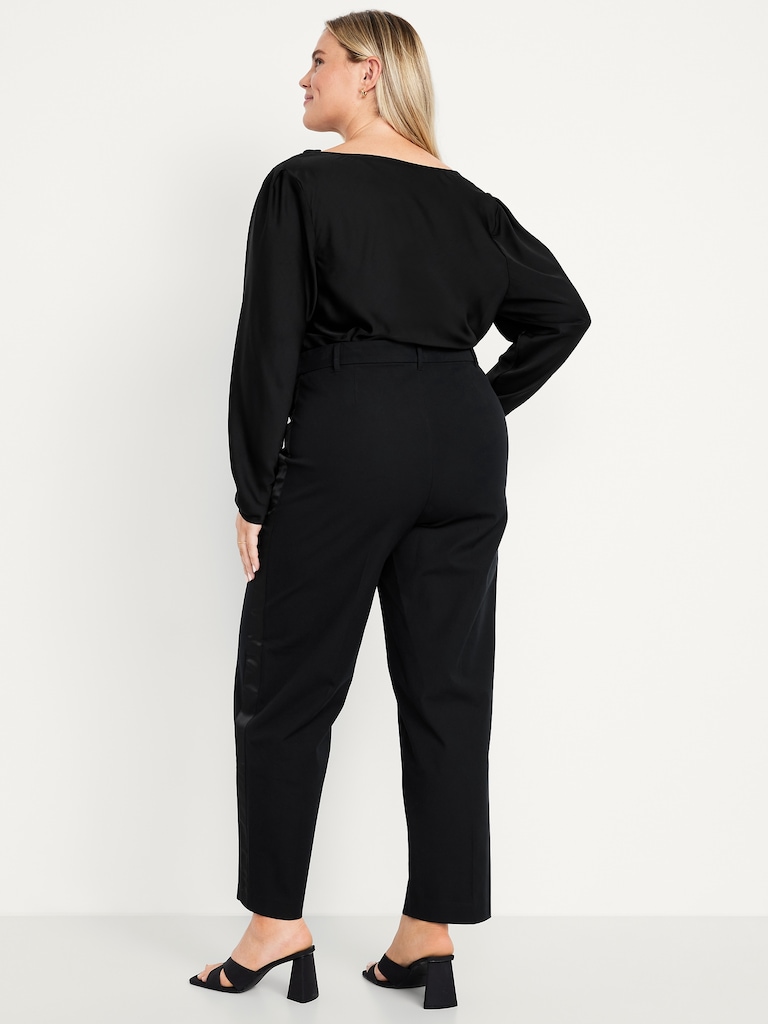 High-Waisted Pixie Loose Straight Pants