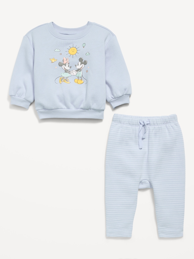 Disney© Crew-Neck Sweatshirt and Sweatpants Set for Baby