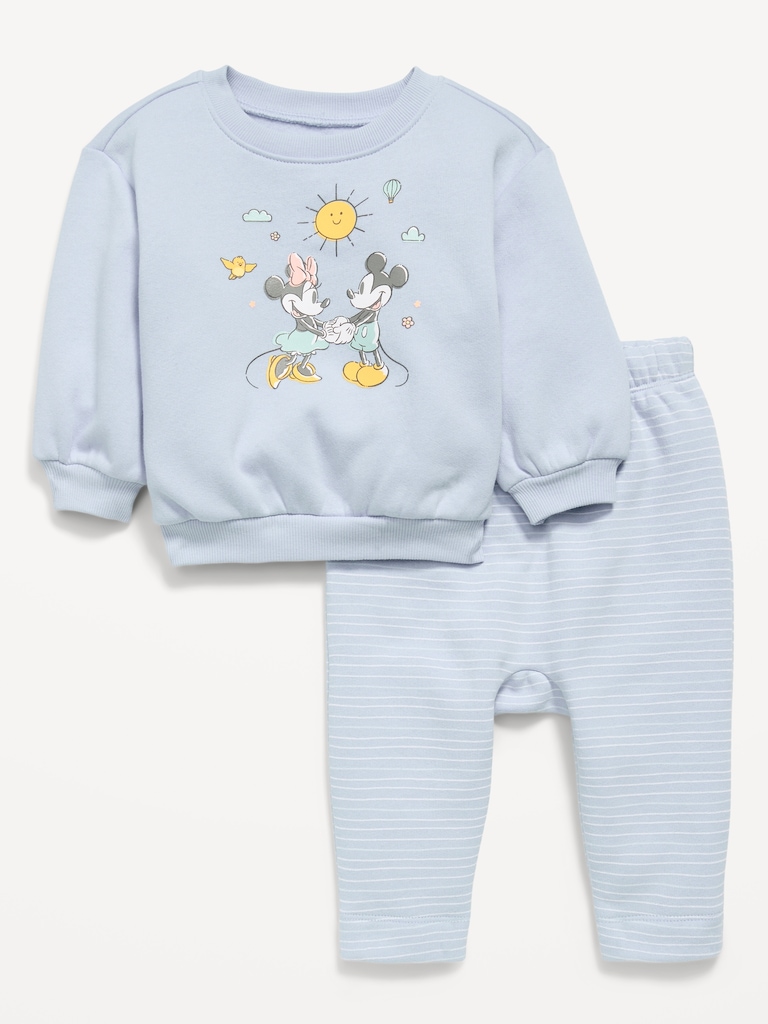 Disney© Crew-Neck Sweatshirt and Sweatpants Set for Baby