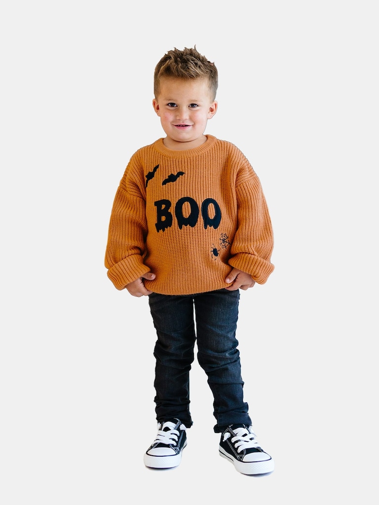 Sweet Wink Boo Drip Halloween Knit Sweater