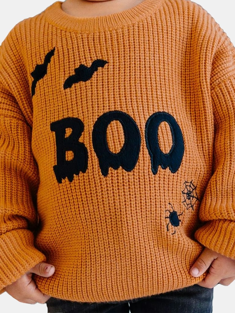 Sweet Wink Boo Drip Halloween Knit Sweater