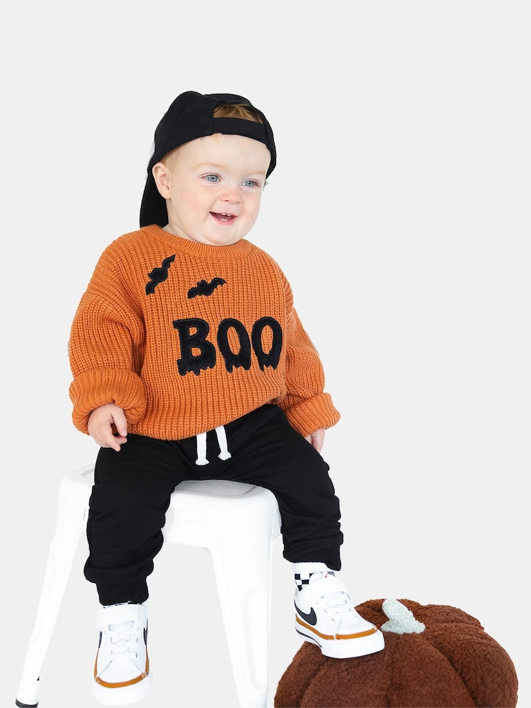 Sweet Wink Boo Drip Halloween Knit Sweater