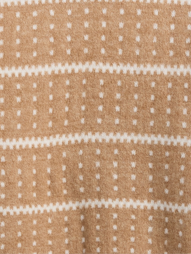 Relaxed Fair Isle Mockneck Sweater