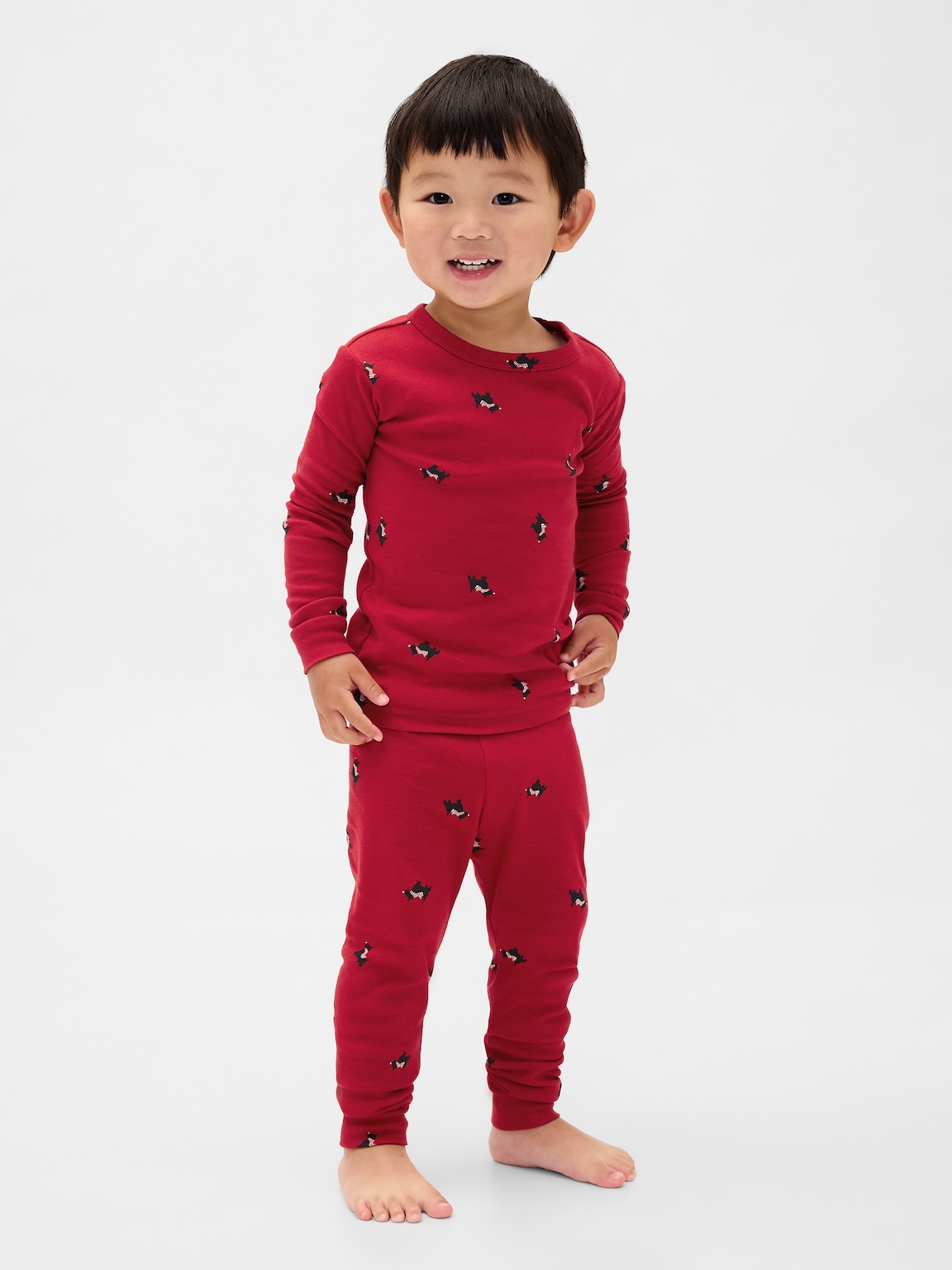 Kids & Baby Organic Brushed Cotton Holiday PJ Set