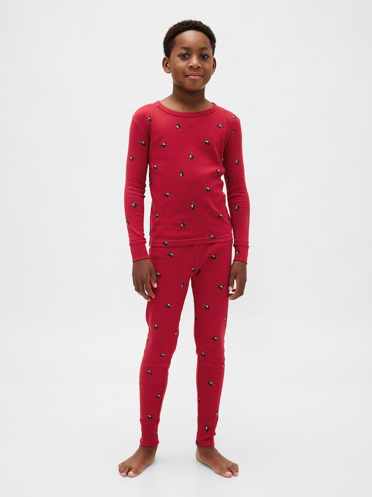 Kids & Baby Organic Brushed Cotton Holiday PJ Set