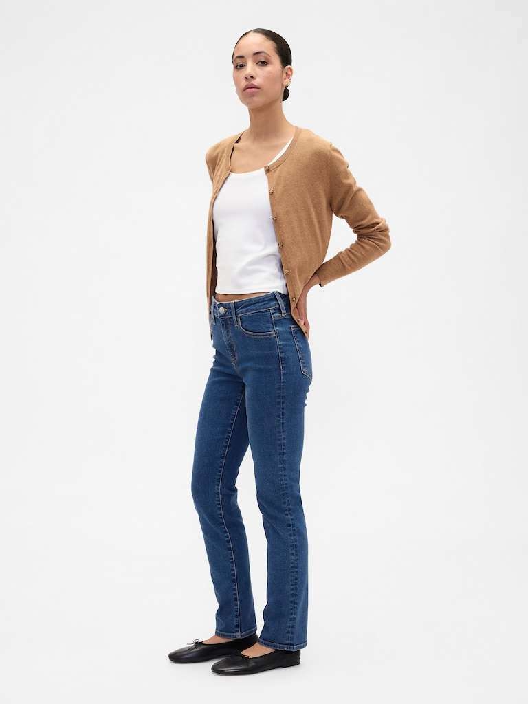 Mid Rise Classic Straight Jeans