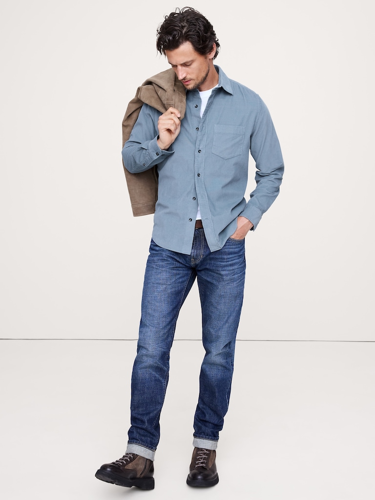 Standard-Fit Lightweight Corduroy Shirt