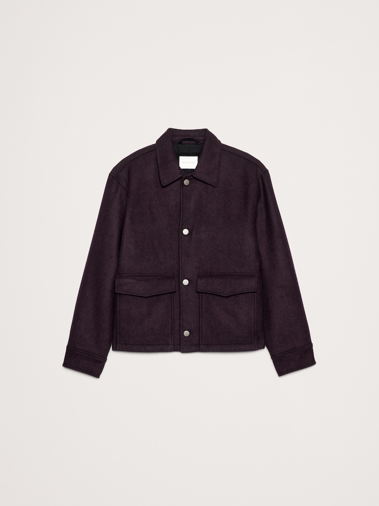 Double-Faced Wool-Blend Utility Jacket