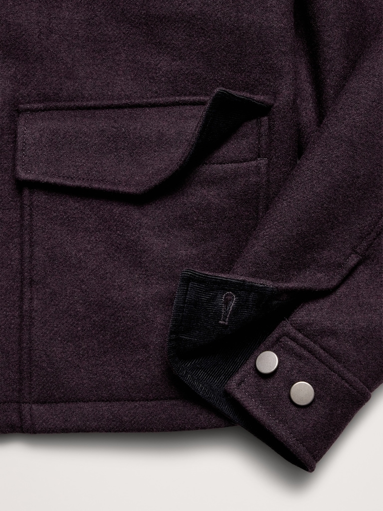 Double-Faced Wool-Blend Utility Jacket