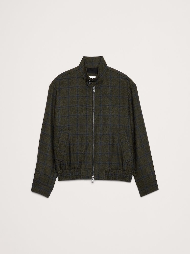 Plaid Flannel Harrington Jacket