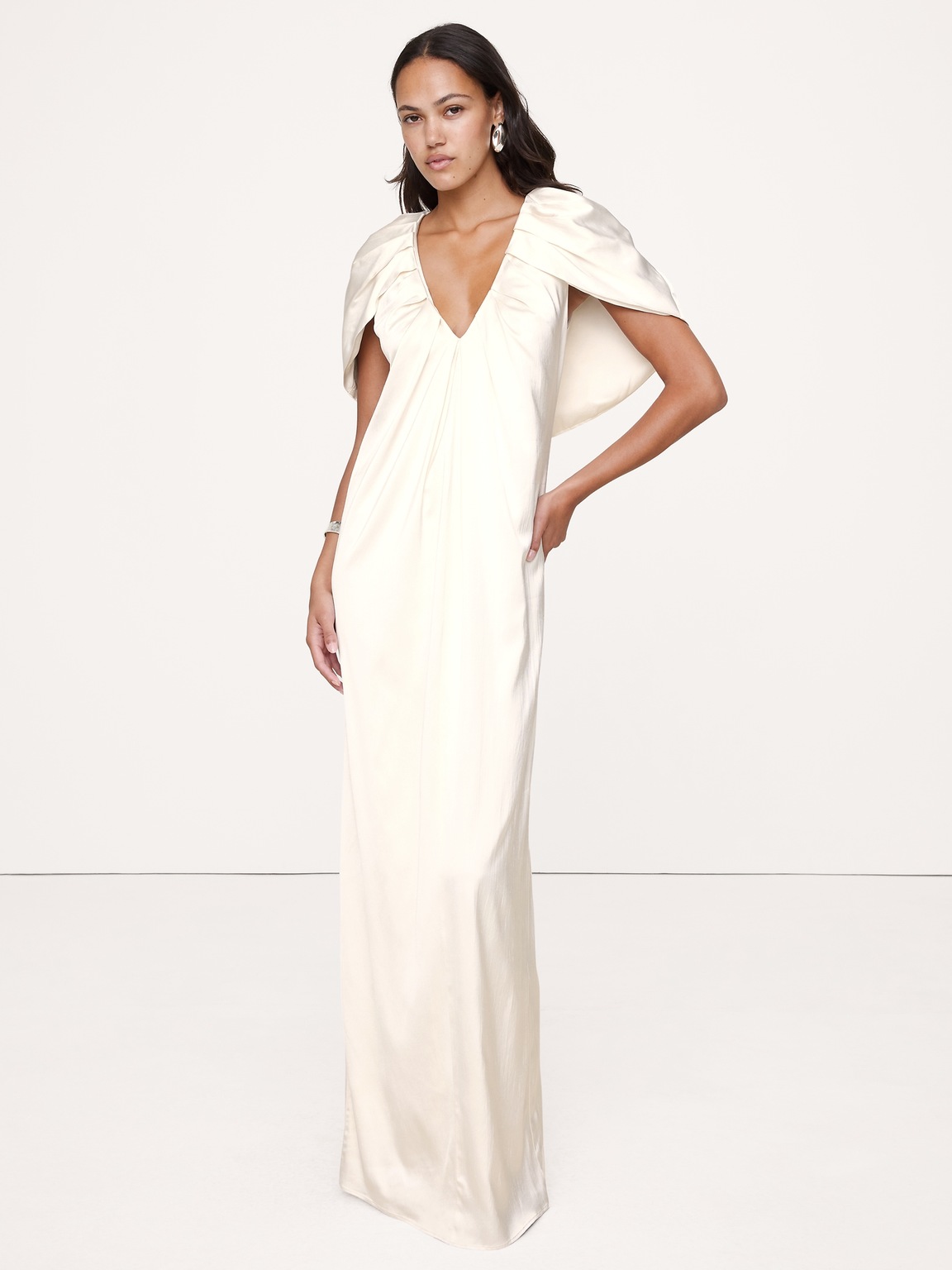 V-Neck Hardware One-Piece Swimsuit